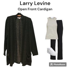 Larry Levine Open Front Cardigan Sweater